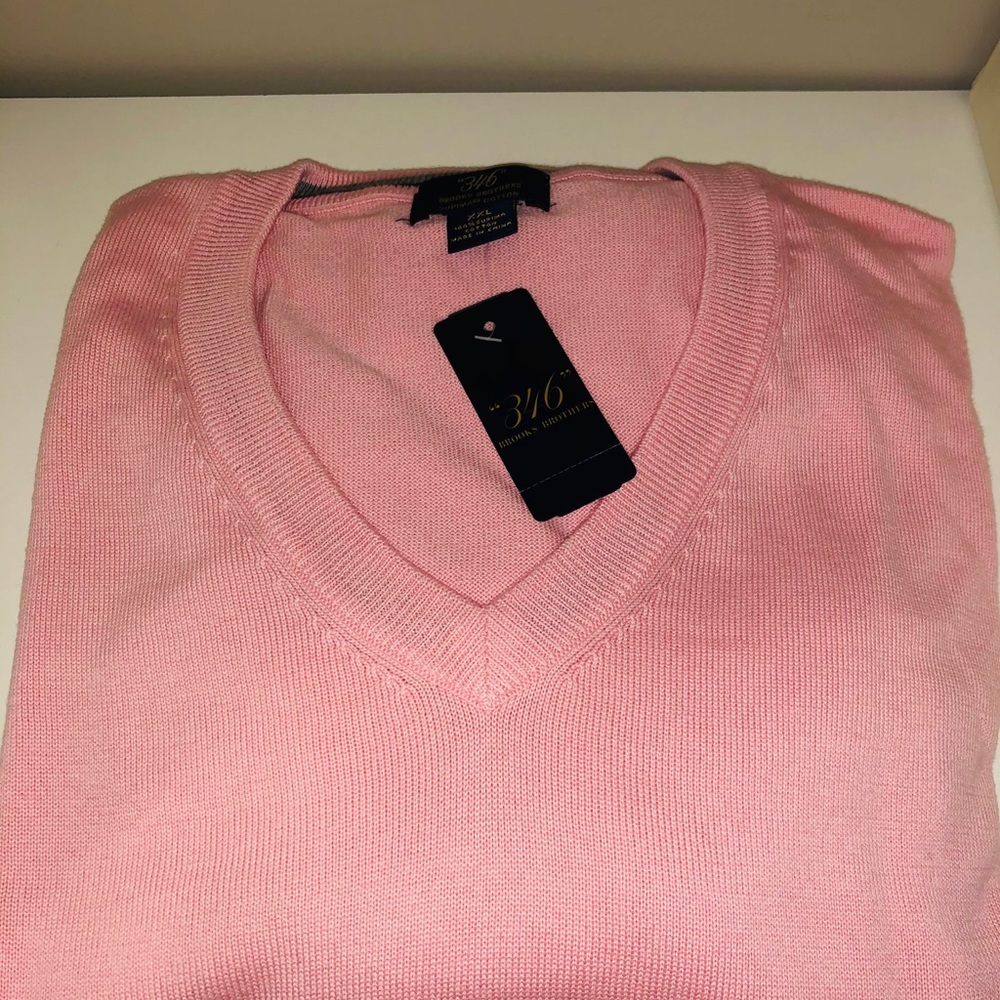 Incredible pink sweater from Brooks Brothers